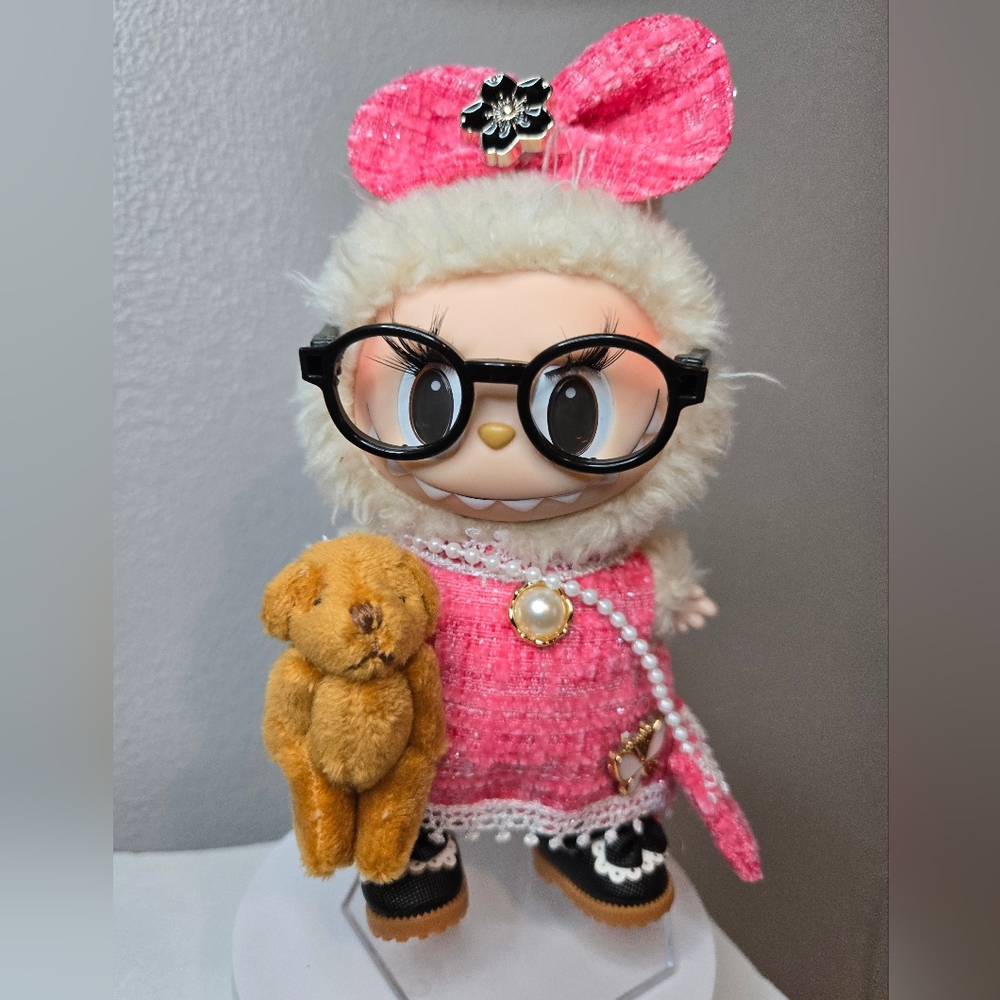 Cute Outfit For Labubu With Bear And Cute Dress Shoes